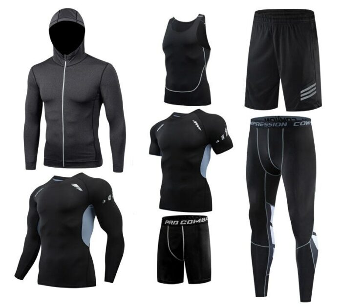 2022 Sports Suit Men's Running Set Basketball Underwear Tights Sportswear Gym Fitness Tights Jogging Training Tracksuits Clothes 3