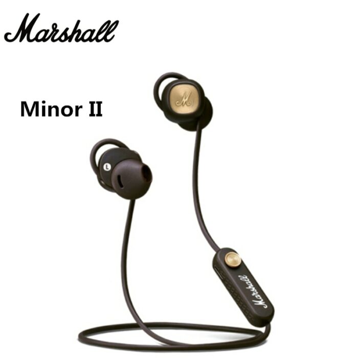 Original Marshall Minor II Wireless Bluetooth Earphone Deep Bass Headphones For Pop Rock Music with Microphone Magnetic Suctio 1