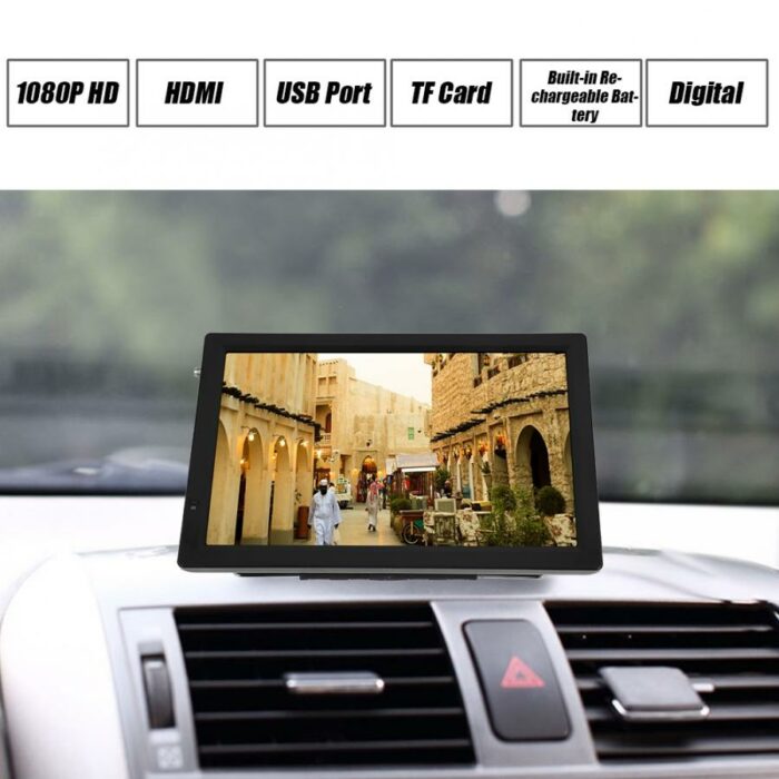 Smart Car TV 14 inch HD Portable TV ATSC Digital Television Car TV Audio Video Player Support MP4 Monitor US Plug 3