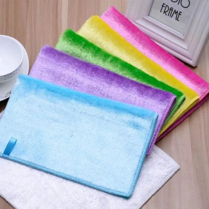 Wholesale non-stick oil mercerizing wooden fiber dish towel,magic bamboo dish Cloth,multi-function wipe towel,cleaning rag/cloth 5