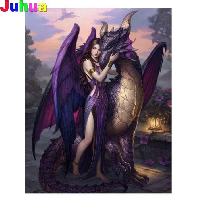 Dragon 5d diy diamond painting full drill mosaic Angel fairy diamond embroidery gift diamond stitch Handmade art home decor 1