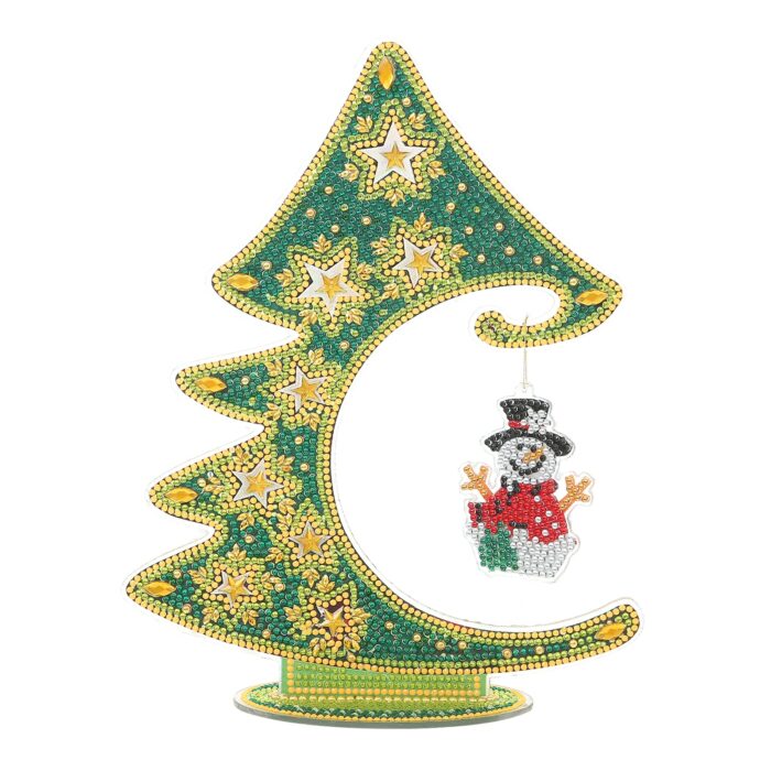 DIY Diamond Painting Christmas Tree Diamond Art Hanging Pendant Special Shaped Diamond Embroidery Kit Cross Stitch Art Craft 5