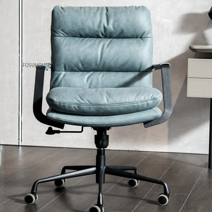 Italian Light Luxury Furniture Office Chair Comfortable Rotary Office Chairs Simple Household Bedroom Lifting Computer Chair 3