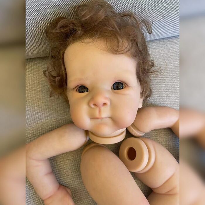 19Inch Already Painted Kit Reborn Baby Doll Bettie with Hand-Rooted Hair Lifelike Soft Touch Unassembled Kit Dolls for Girl 3