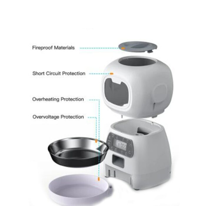 3.5L Automatic Pet Feeder Smart Food Dispenser For Cats Dogs Timer Stainless Steel Bowl Auto Dog Cat Pet Feeding Pet Supplies 4