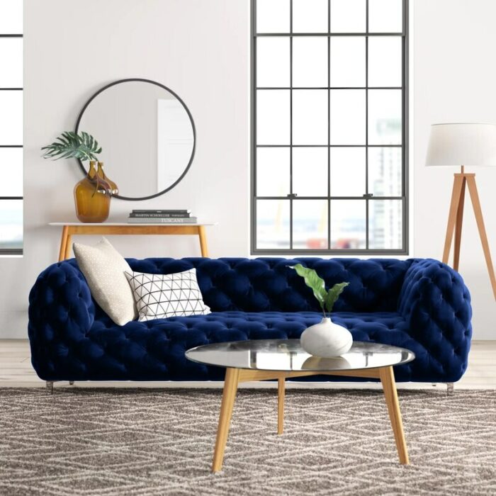 Modern Luxury Design Style Living Room Bedroom Home Office Furniture Velvet Sofa 36"H x 91"W x 28"D 5