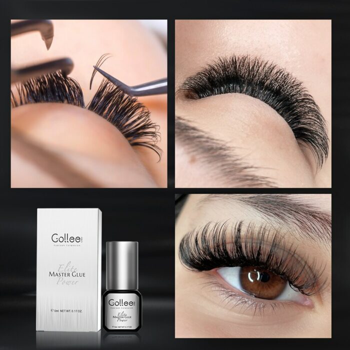 Gollee Master Glue 0.5 sec Low Humidity Eyelash Extension Glue Vegan Black Hypoallergenic Lashes Glue Waterproof lashes glue 6