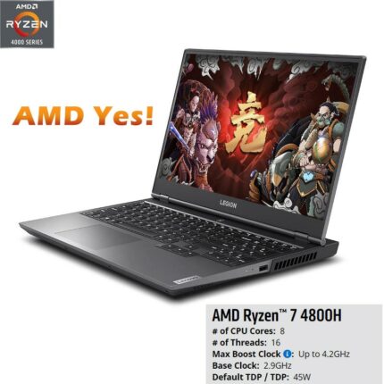 Gaming laptop Lenovo Legion R7000P Notebook With AMD Ryzen 7 4800H Windows 10 15.6 inch 16G 512G SSD GeForce RTX 2060 6G Display 2