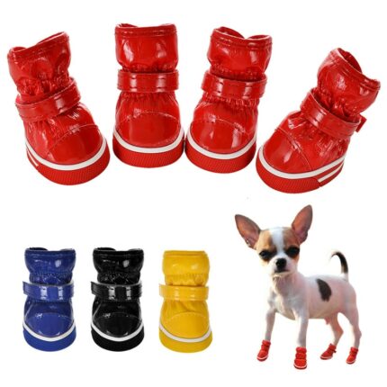 Winter Pet Dog Shoes For Small Dogs Warm Fleece Puppy Pet Shoes Waterproof Dog Snow Boots Chihuahua Yorkie Shoes Pet Products 1