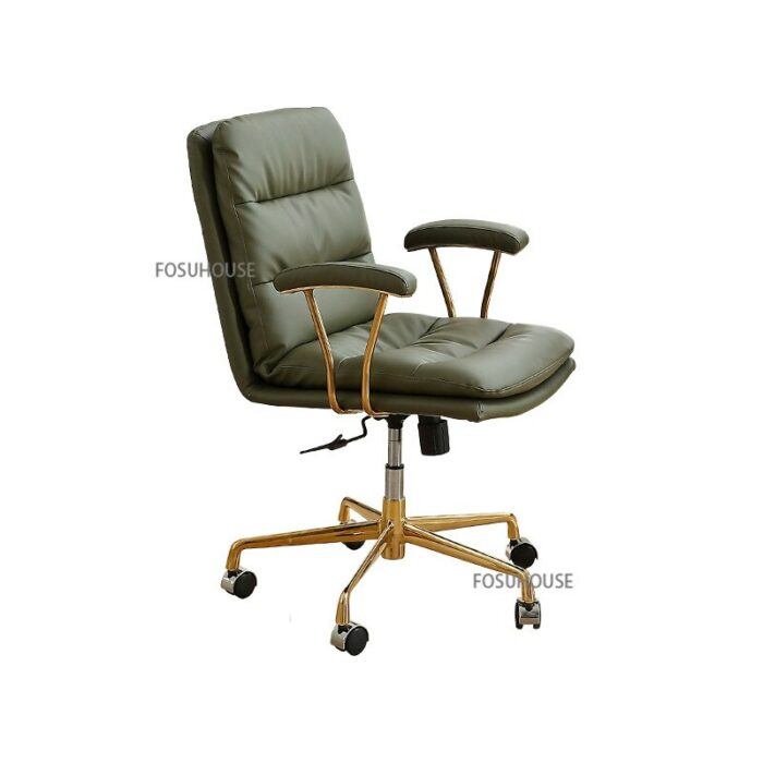 Nordic Microfiber Leather Office Chair For Office Furniture Backrest Armrest Leisure Computer Chair Pulley Lift Office Chairs 2