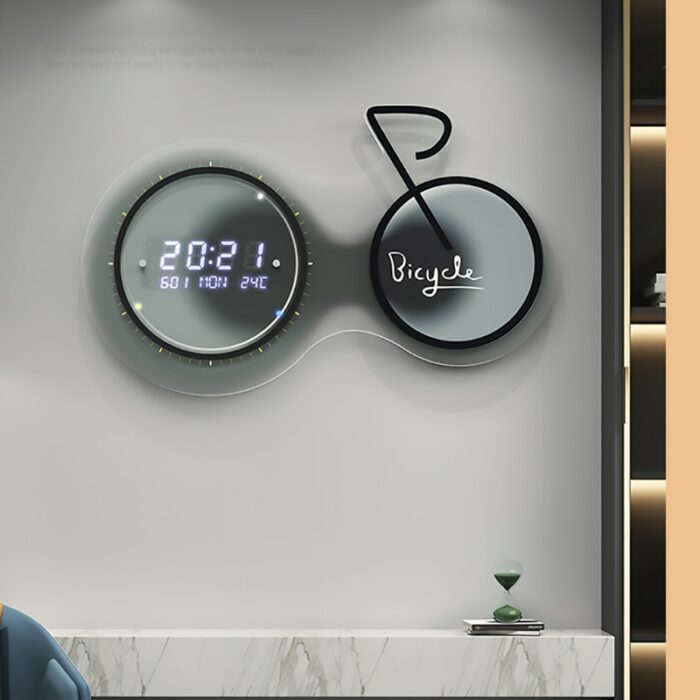 Modern Led Digital Wall Clock 3D Luminous Mute Electronic Creativity Wall Clock Led Wall Clock Jump Second Clock Home Decoration 6