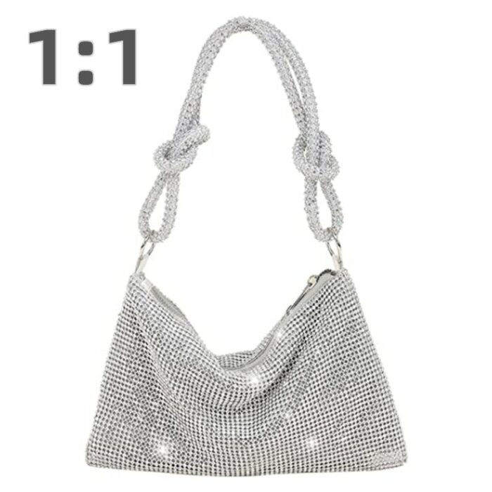 Rhinestones Luxury Handbags For Women Shoulder Bag Design Shiny Wedding Party Evening Bags Crystal Gift For Women's Clutch Bag 1