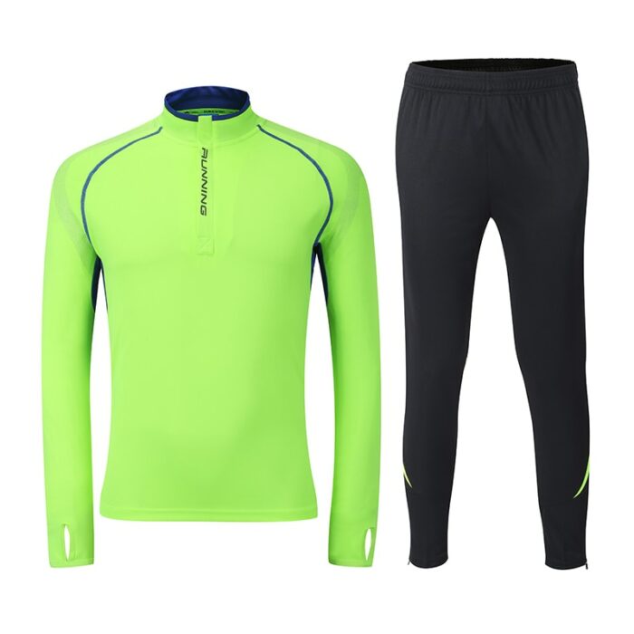 Men's Tracksuits Gym Football Training Suit 2 Piece Men Sportwear Running Set Long Sleeves Pants Sport Set Workout Tracksuits 4