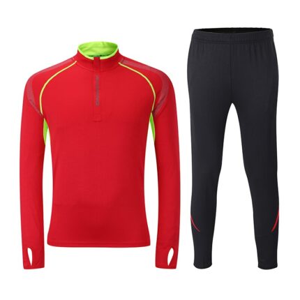 Men's Tracksuits Gym Football Training Suit 2 Piece Men Sportwear Running Set Long Sleeves Pants Sport Set Workout Tracksuits 2