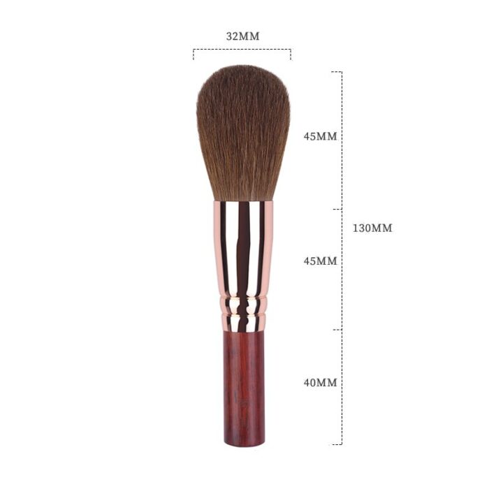 QINZHI Professional Handmade Make Up Brush 121 Large Round Blush Brush Short Handle Soft Resilient Weasel Hair Makeup Brushes 6