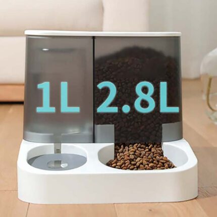 Pet Cat Automatic Drinking Water Feeder Large Capacity Water Dispenser Dry And Wet Separation Transparent Visual Feeder Dog Bowl 2