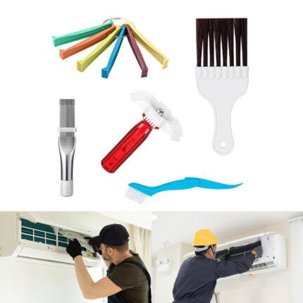 Air Conditioner Fin Cleaner Set Cleaning Brush Coil Condenser Brush AC Fin Comb Air Refrigerator Fin Cleaner Home Improvement 1