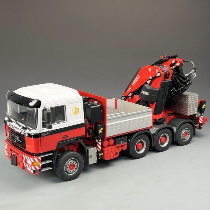 F2000 1/14 8X8 Truck Mounted Crane RC Truck Dump Truck Model F1650 Full Metal Rear Wheel Follower RC Trailer Model Toy 1