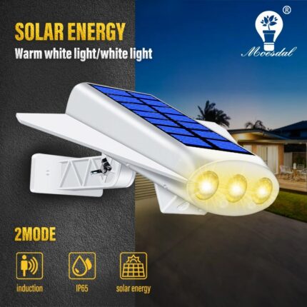 LED Solar Wall Light IP65 Waterproof Outdoor Motion Sensor Solar Garden Light for Landscape Path Street Garage Lighting 1