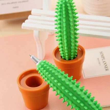 10 Pcs Kawaii Creative Cactus Ballpoint Pens Green Plant Kids Gift Cute Stationery School Supplies Back To School 2