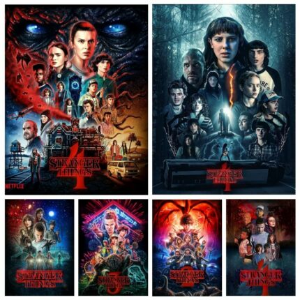 Horror TV Series Stranger Things 4 Diamnd Painting Kits Eleven Millie Picture Cross Stitch Mosaic Wall Art Home Decor 1