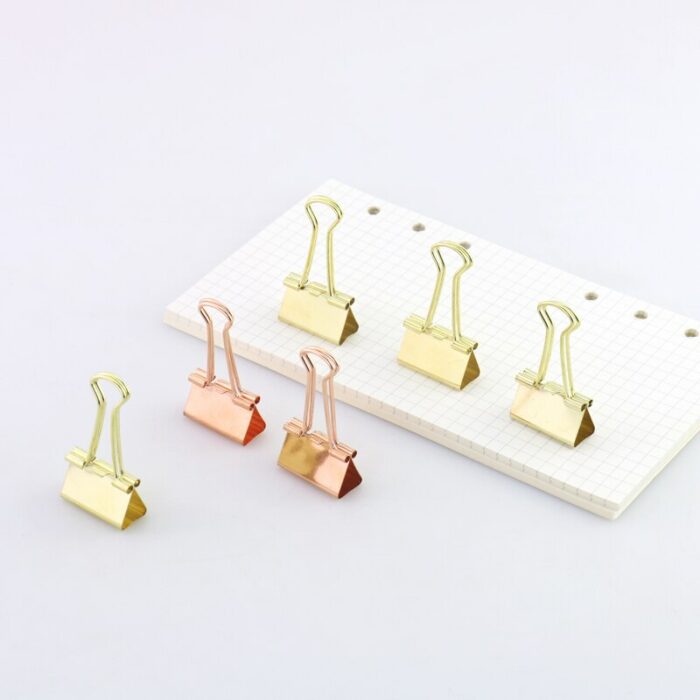 TUTU Rose Gold Fashion Paperclip binder Clips push pin Photo Clip Paper Clips Decorative Gift Stationary Office Supplies H0162 6