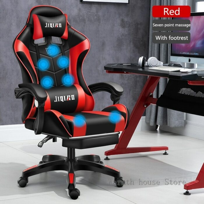 Gaming chair, office chair PU leather chair, ergonomic adjustable racing chair, swivel computer chair RU Warehouse freeshipping 3