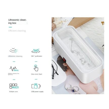 Small glasses cleaning machine jewelry ultrasonic cleaning machine office household charging dynamic cleaner 2