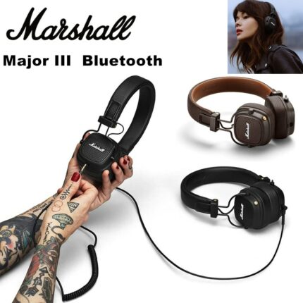 100% Original Marshall Major III Wireless Bluetooth Headphones Deep Bass Foldable Sport Gaming Music retro rock Headset with Mic 1