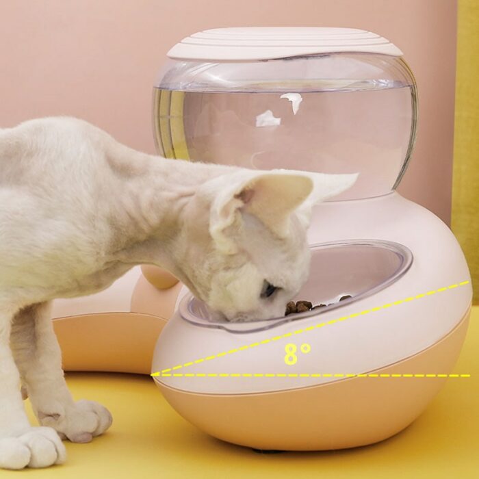 HOOPET New Style Cat Automatic Drinking Feeding Bowl Anti-overturning Non-slip Bowl for Cats Dogs Cat Food Holder Teddy Dog Bowl 3