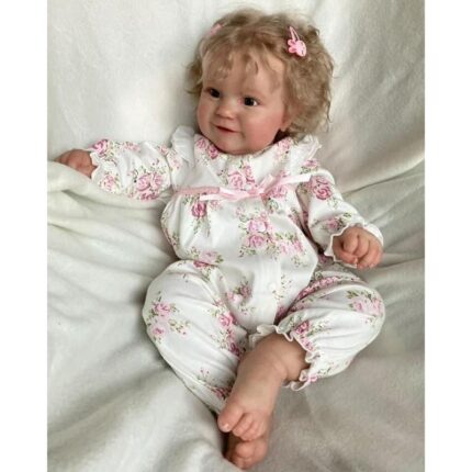 60CM Reborn Toddler Popular Cute Girl Doll Maddie with Rooted Blonde Hair Soft Cuddle Body High Quality Doll Cute Doll Toy 1