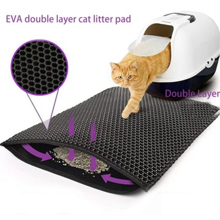 Waterproof Pet Cat Litter Mat Double Layer Pet Litter Box Mat Non-slip Sand Cat Pad Washable Bed Mat Clean Pad Products 1