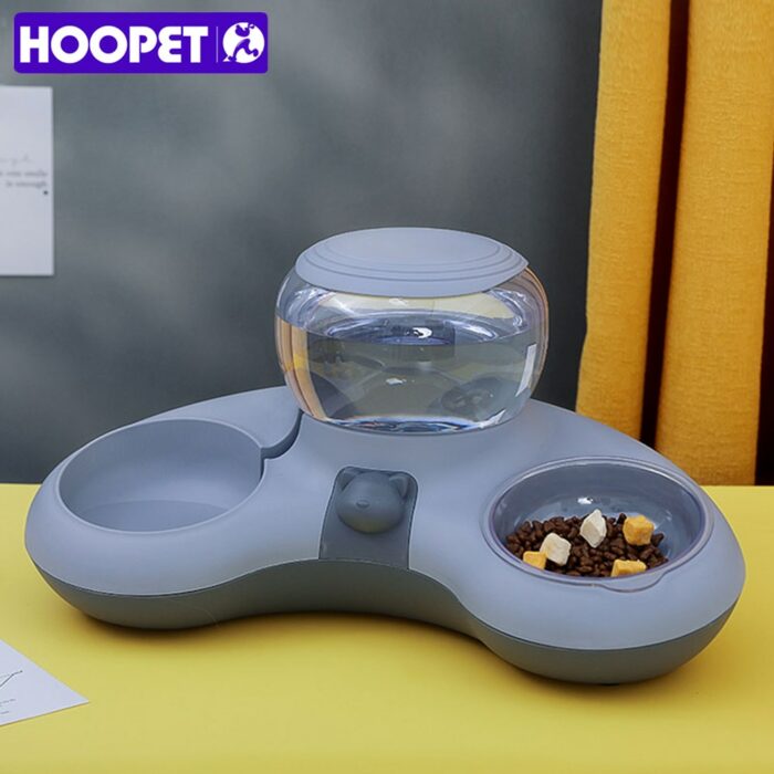 HOOPET New Style Cat Automatic Drinking Feeding Bowl Anti-overturning Non-slip Bowl for Cats Dogs Cat Food Holder Teddy Dog Bowl 1