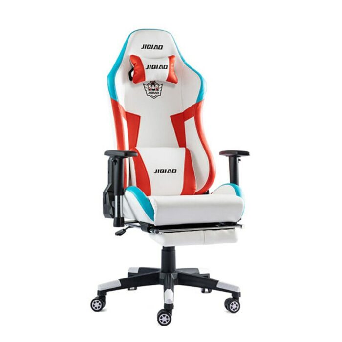 New Pu leather WCG Fashion Gaming Chair with footrest,offive Computer Chair Student learning Home Live Lift swive Gamer Chair 2