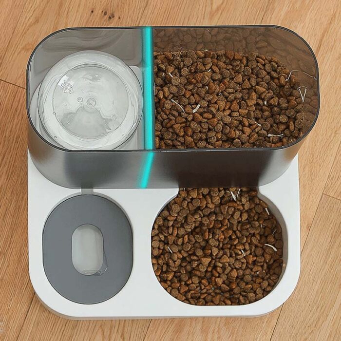 Pet Cat Automatic Drinking Water Feeder Large Capacity Water Dispenser Dry And Wet Separation Transparent Visual Feeder Dog Bowl 3