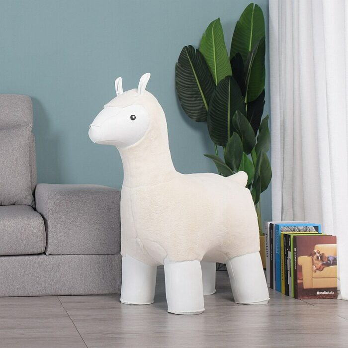 LARGE CUTE ALPACA STOOL Microfiber Leather Surface A Special Furniture For Your Home Decoration Cute Alpaca Stool 6