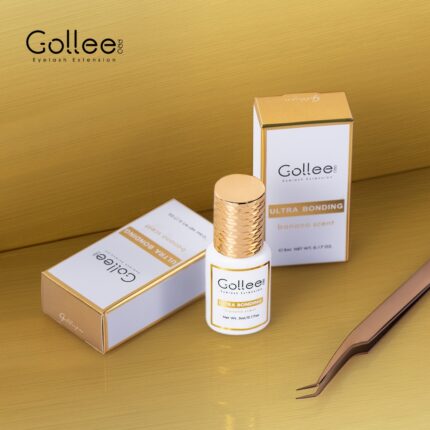 Gollee Banana scent Eyelash Glue 1-2s Fast Drying Waterproof Glue Premade fans Glue 5 Weeks Lasting eyelash extension glue Salon 2