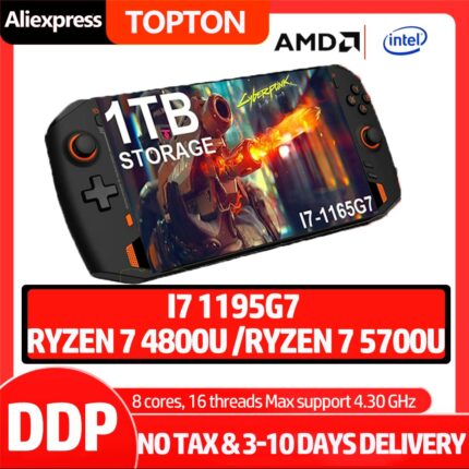 Topton Handheld Gaming Laptop Intel i7-1195G7 i7-1165G7 11Th Gen Processor 8.4inch Mini Computer Touch Screen GamePad Console Pc 1