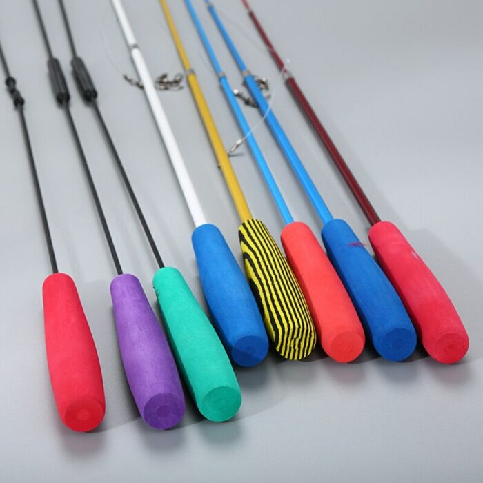 Cat Teaser Wands 2/3/4-section Telescopic Fishing Pole Wand Kitten Catcher Teaser Stick Rod Interactive Stick Teaser Toys 6