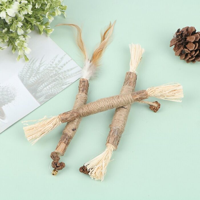 Cat Catnip Stick Kitty Chew Treat Toy Insect Gall Fruit With Matatabi Stick Cleaning Teeth Dental Snack For Indoor Exercise 20CM 5