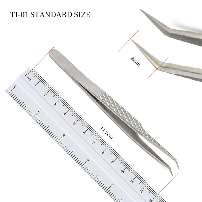 NAGARAKU Eyelash Extension Tweezers Makeup Titanium Alloy High Quality Perfect Elasticity Labor-saving Professional Tweezers 2