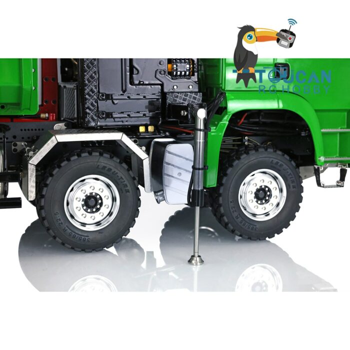 LESU 1/14 RC Dumper Car 8*8 Roll on/off Hydraulic Crane Tipper Truck Reversing Valve Painted Assembled Electric Cars for Adults 5