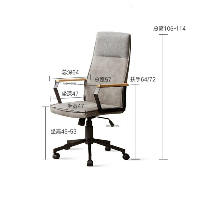 Modern simple Fabric Office Chair for Office Swivel Comfortable Sedentary Computer Chair Home Living Room Single Lift game Chair 5