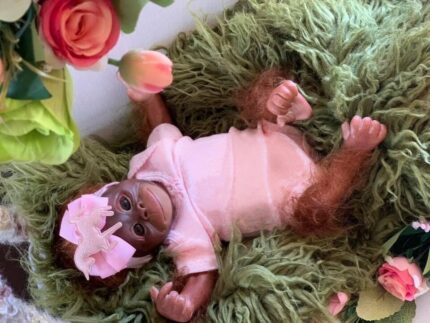 45CM Reborn Monkey Baby Orangutans Lifelike Soft Touch Cuddly Soft Body Doll Collectible Art Gifts for Adults 2