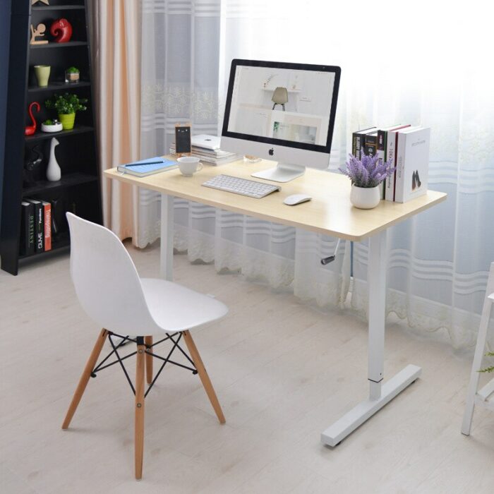 Adjustable Manual Lifting Ergonomics Simple Office Computer Table Bed Portable Laptop Can be Lifted Standing Desk 120*60 CM 3