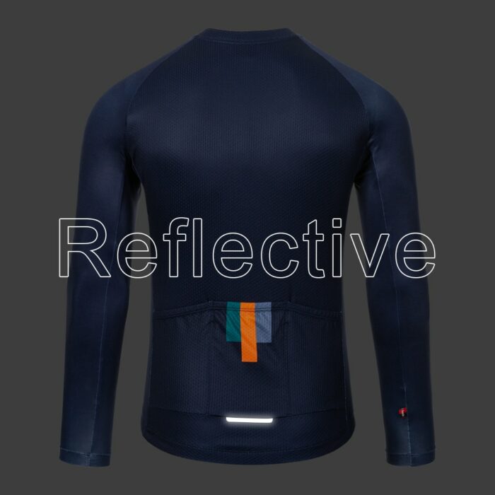 Santic Men Cycling Jersey Summer Cycling Long Sleeve Bicycle Breathable Thin Long Sleeve Cycling Top Reflective M1C01125 3