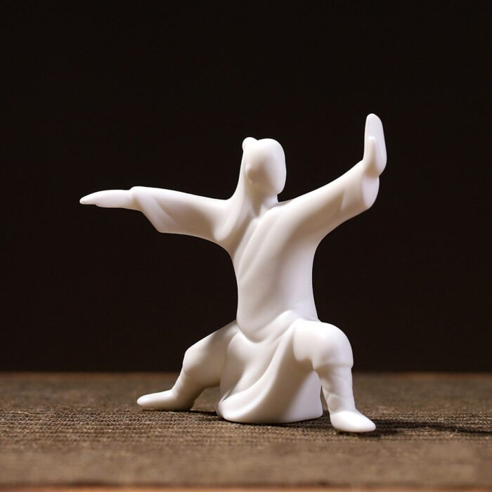 Blanc de Chine Tai Chi Master Figure Ornament Kung Fu Ace Figurines Neo-modern Decoration 4