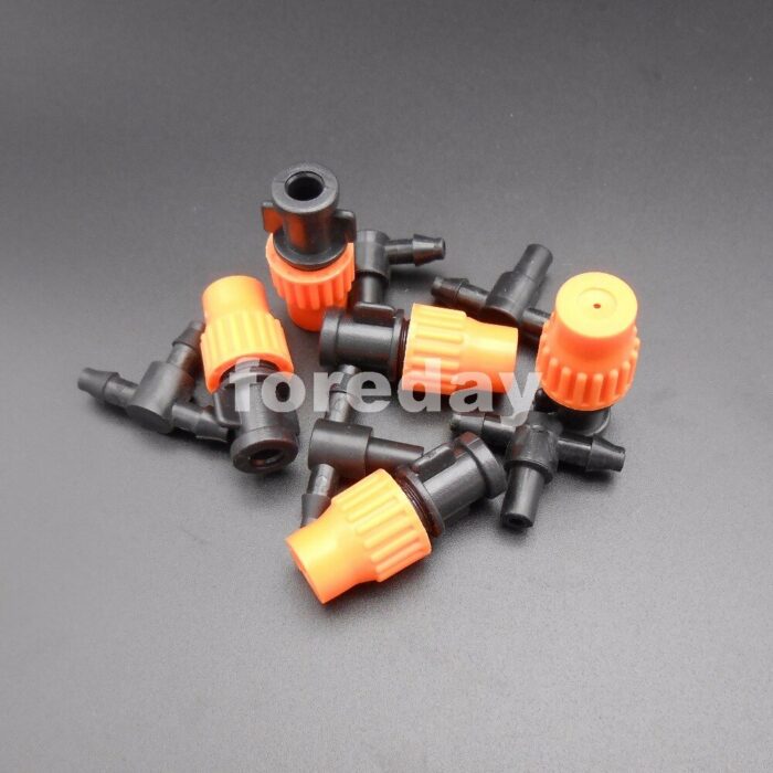 1000PCS NEW Tee micro spray atomizing nozzle 4MM T-joint adjustable Home Gardening 4 5MM greenhouses 1000PCS/LOT * FD036X1000 2