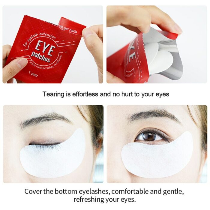 NAGARAKU Eyelash Extension Eyepads Under Eyepads Gel Eyepads Hydrogel Eyepach 60 Pairs Pack Makeup Tools Adhesive 3