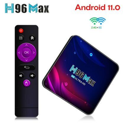 H96 Max TV Box V11 Rockchip RK3318 Android 11 Dual WiFi 2.4G/5G BT 4.0 4K HDR 10.0 Smart Digital Television Set Tops 1